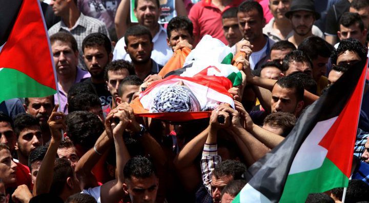 تشييع جثمان الطفل الشهيد ابراهيم نصر إلى مثواه الأخير في قباطية
